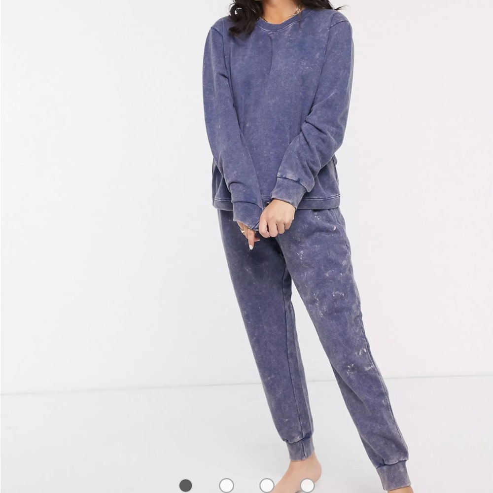 ASOS DESIGN Lounge Acid Wash Sweat & Jogger Set